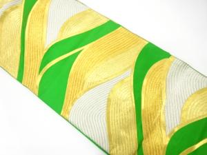 アンティーク　山並模様織り出し袋帯（着用可）